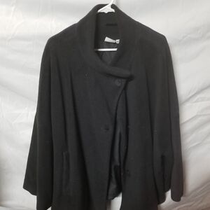 Newport News Black Women's Sweater Shrug Poncho